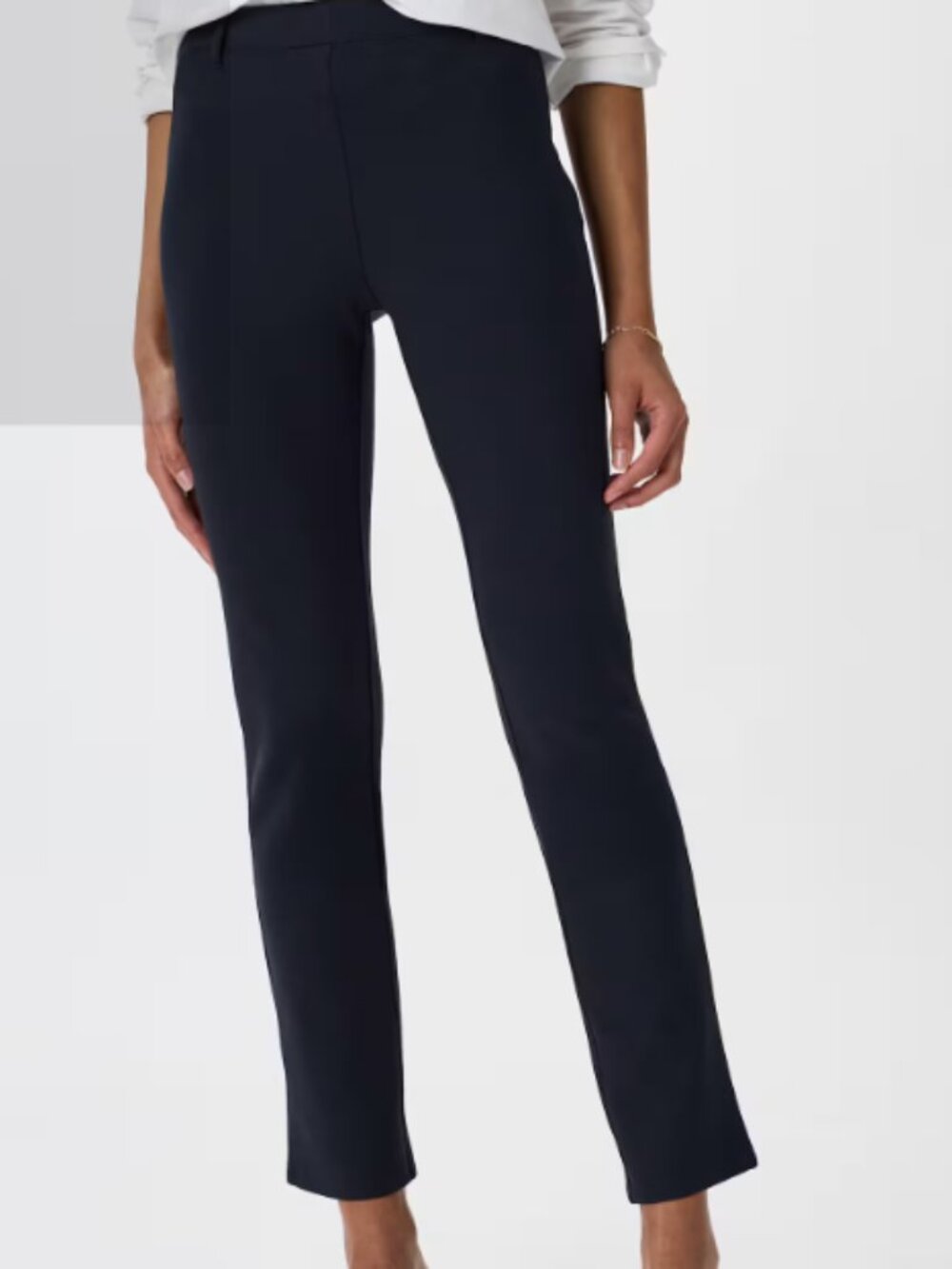 Quince Ultra-Stretch Ponte Straight Leg Pants Navy SP NWT